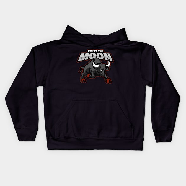 XRP To The Moon Kids Hoodie by Tshirtguy